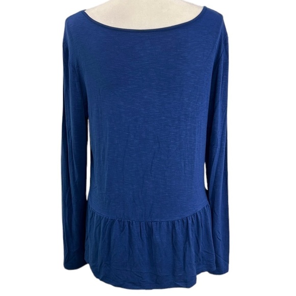 Southern Tide Blue Long Sleeve Stretch Nautical Ruffle Preppy Shirt SZ M - Picture 2 of 10